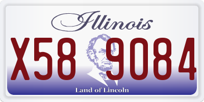 IL license plate X589084