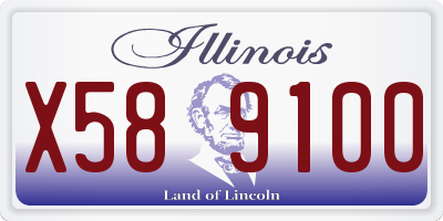 IL license plate X589100
