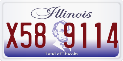 IL license plate X589114