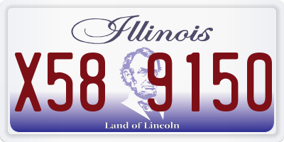 IL license plate X589150