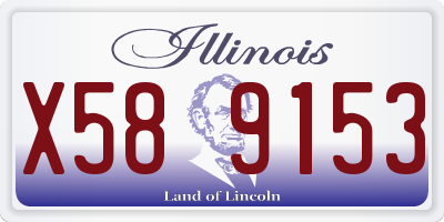 IL license plate X589153