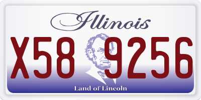 IL license plate X589256
