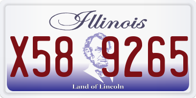 IL license plate X589265