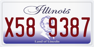 IL license plate X589387