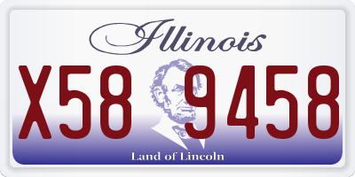 IL license plate X589458