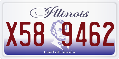 IL license plate X589462