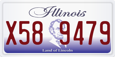 IL license plate X589479