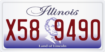 IL license plate X589490