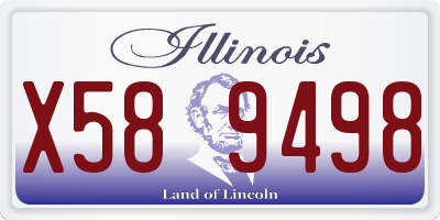 IL license plate X589498