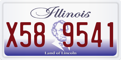IL license plate X589541