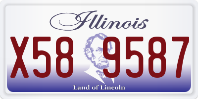 IL license plate X589587