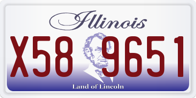 IL license plate X589651