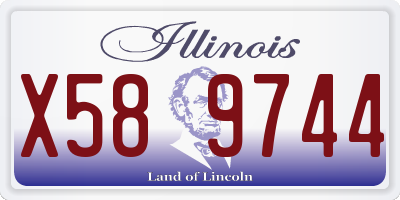 IL license plate X589744