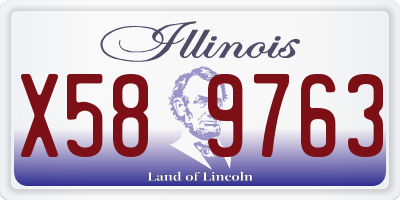 IL license plate X589763