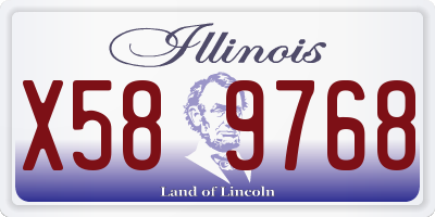 IL license plate X589768