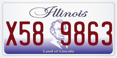 IL license plate X589863