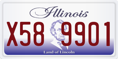 IL license plate X589901