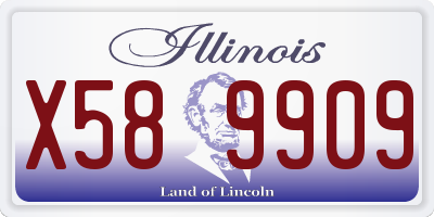 IL license plate X589909