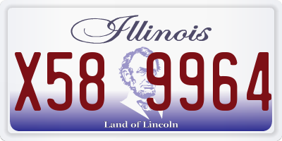 IL license plate X589964