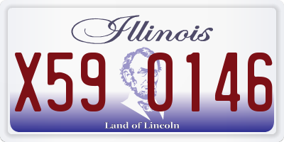 IL license plate X590146