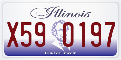 IL license plate X590197