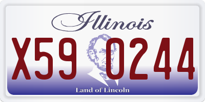 IL license plate X590244