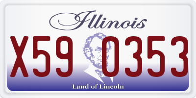 IL license plate X590353