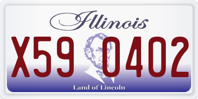 IL license plate X590402