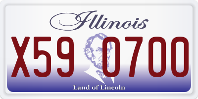 IL license plate X590700