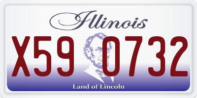 IL license plate X590732