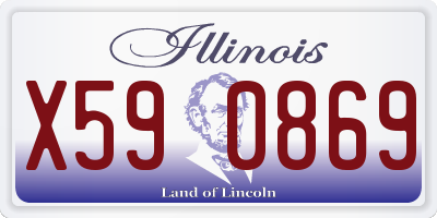 IL license plate X590869