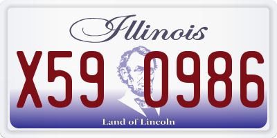 IL license plate X590986