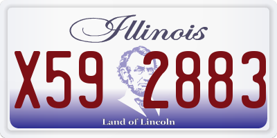 IL license plate X592883