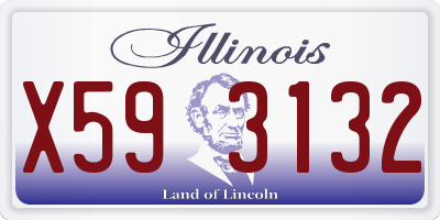 IL license plate X593132