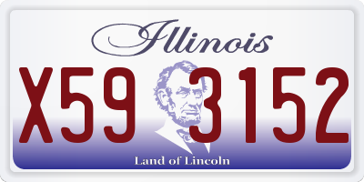 IL license plate X593152