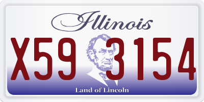 IL license plate X593154
