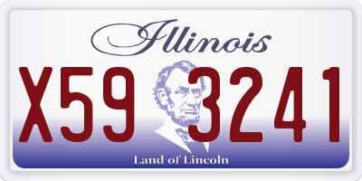 IL license plate X593241