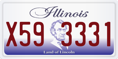 IL license plate X593331