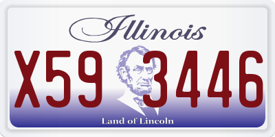 IL license plate X593446
