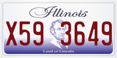 IL license plate X593649