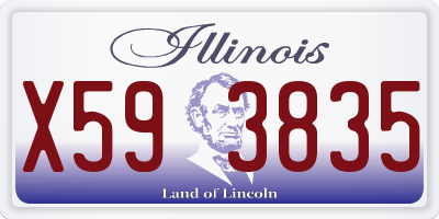IL license plate X593835