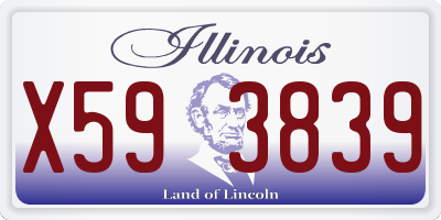 IL license plate X593839