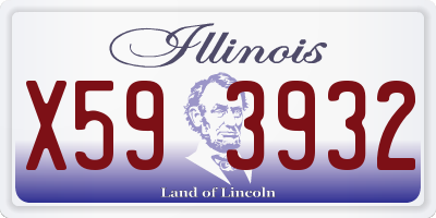 IL license plate X593932