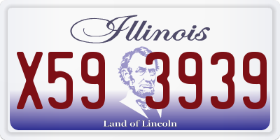 IL license plate X593939