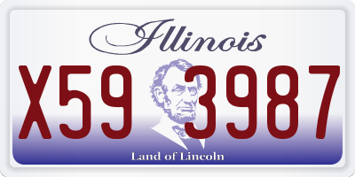 IL license plate X593987
