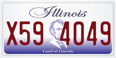 IL license plate X594049