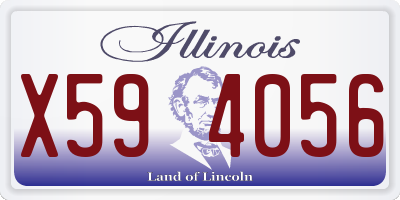 IL license plate X594056