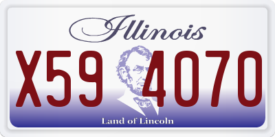 IL license plate X594070