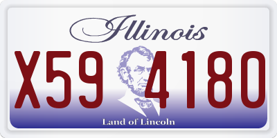 IL license plate X594180