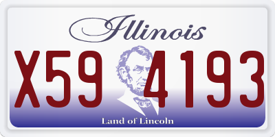 IL license plate X594193